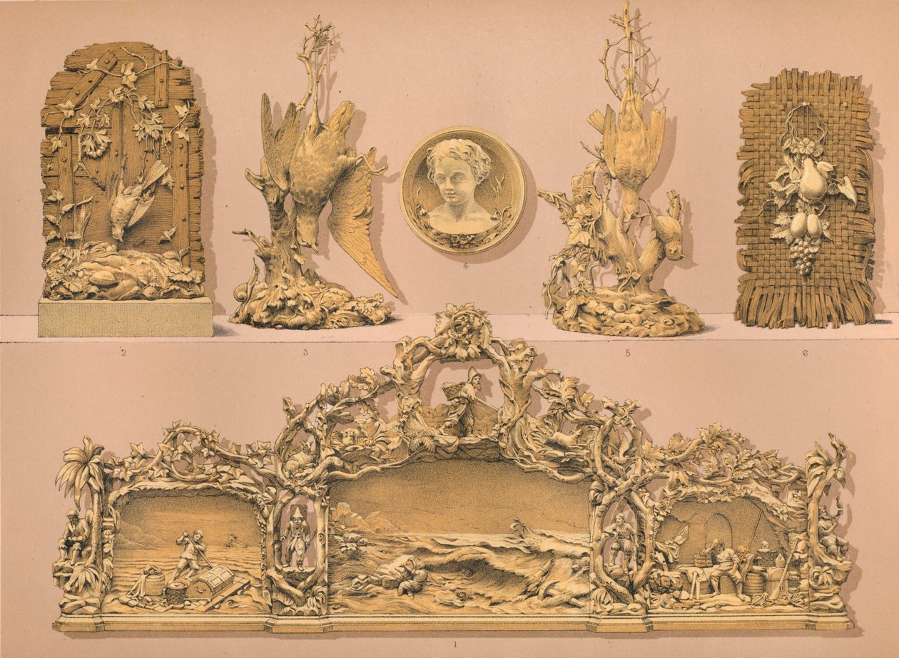 Tallados en madera, 1893 de Robert Dudley