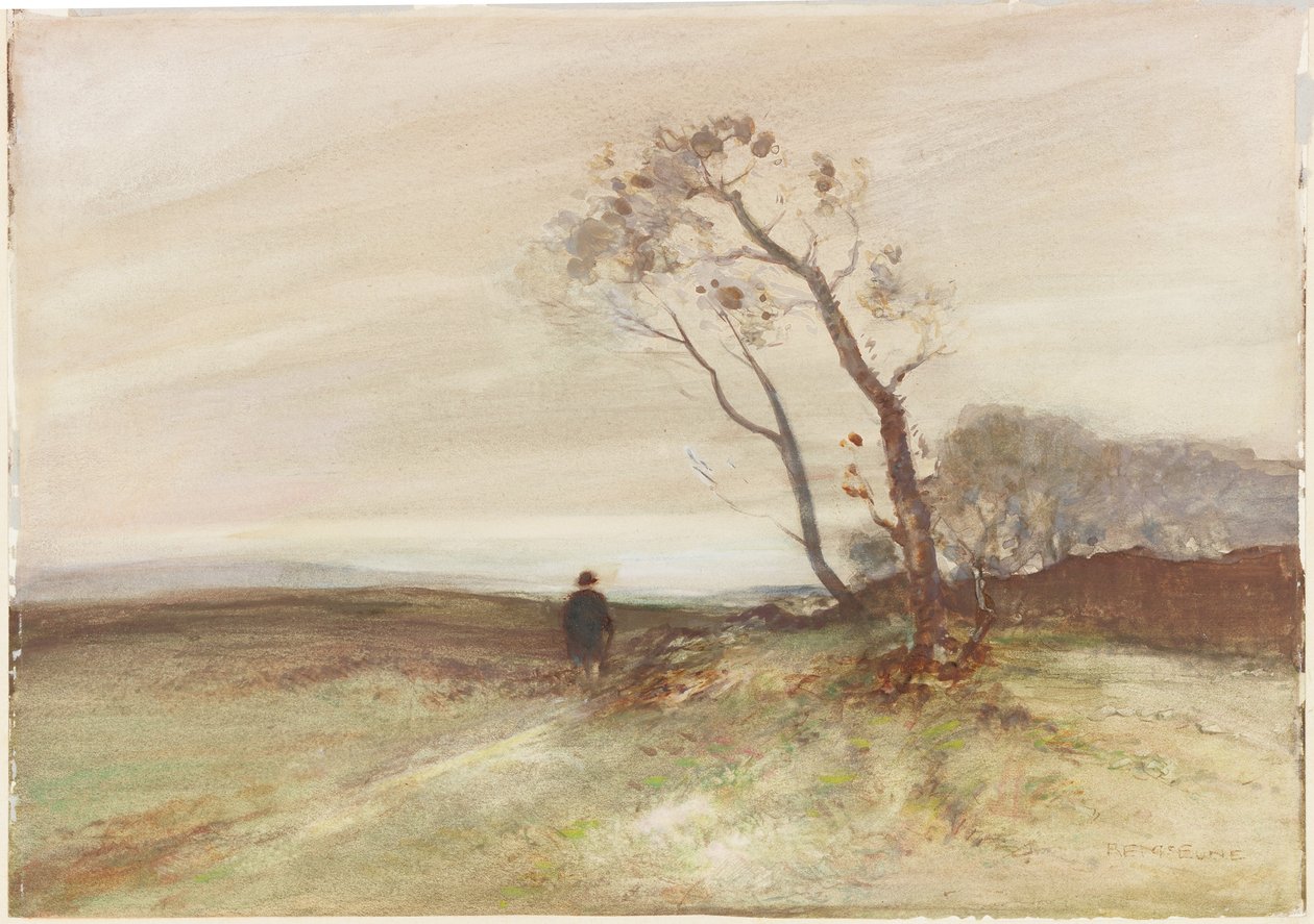 A Windy Day (acuarela sobre papel) de Robert Ernest McEune