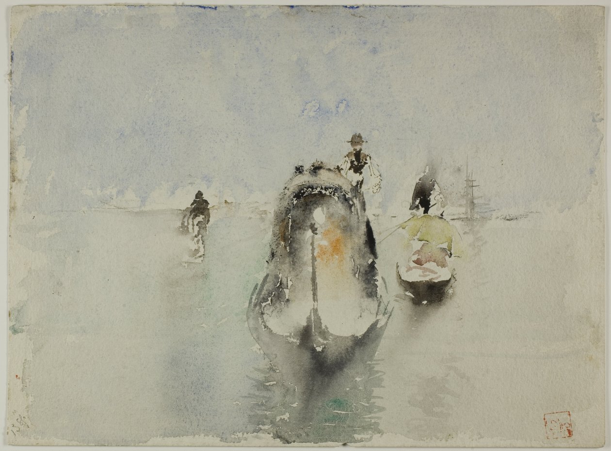 Góndolas, Gran Canal, Venecia de Robert Frederick Blum