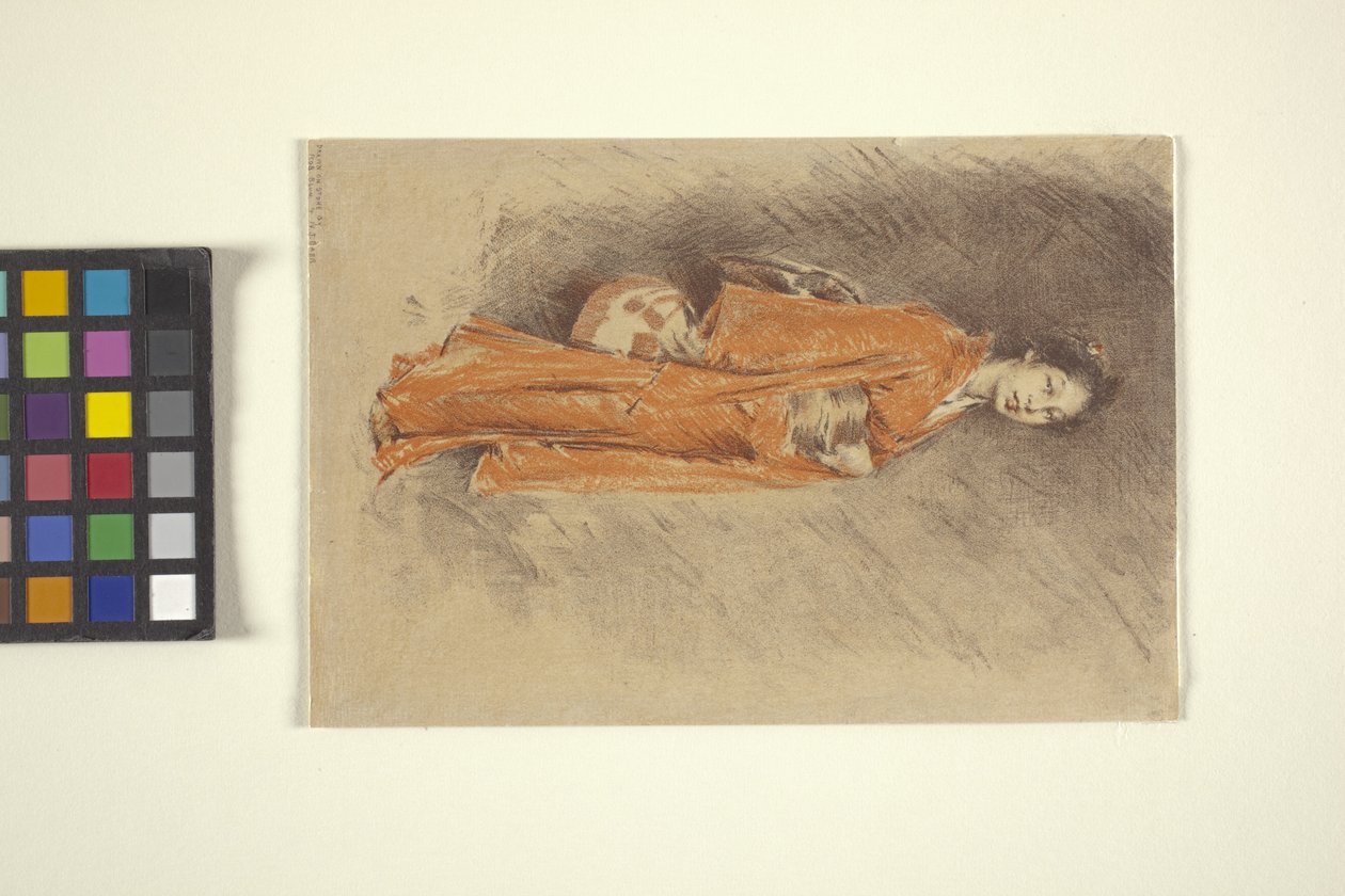 Mujer japonesa con kimono (tinta) de Robert Frederick Blum