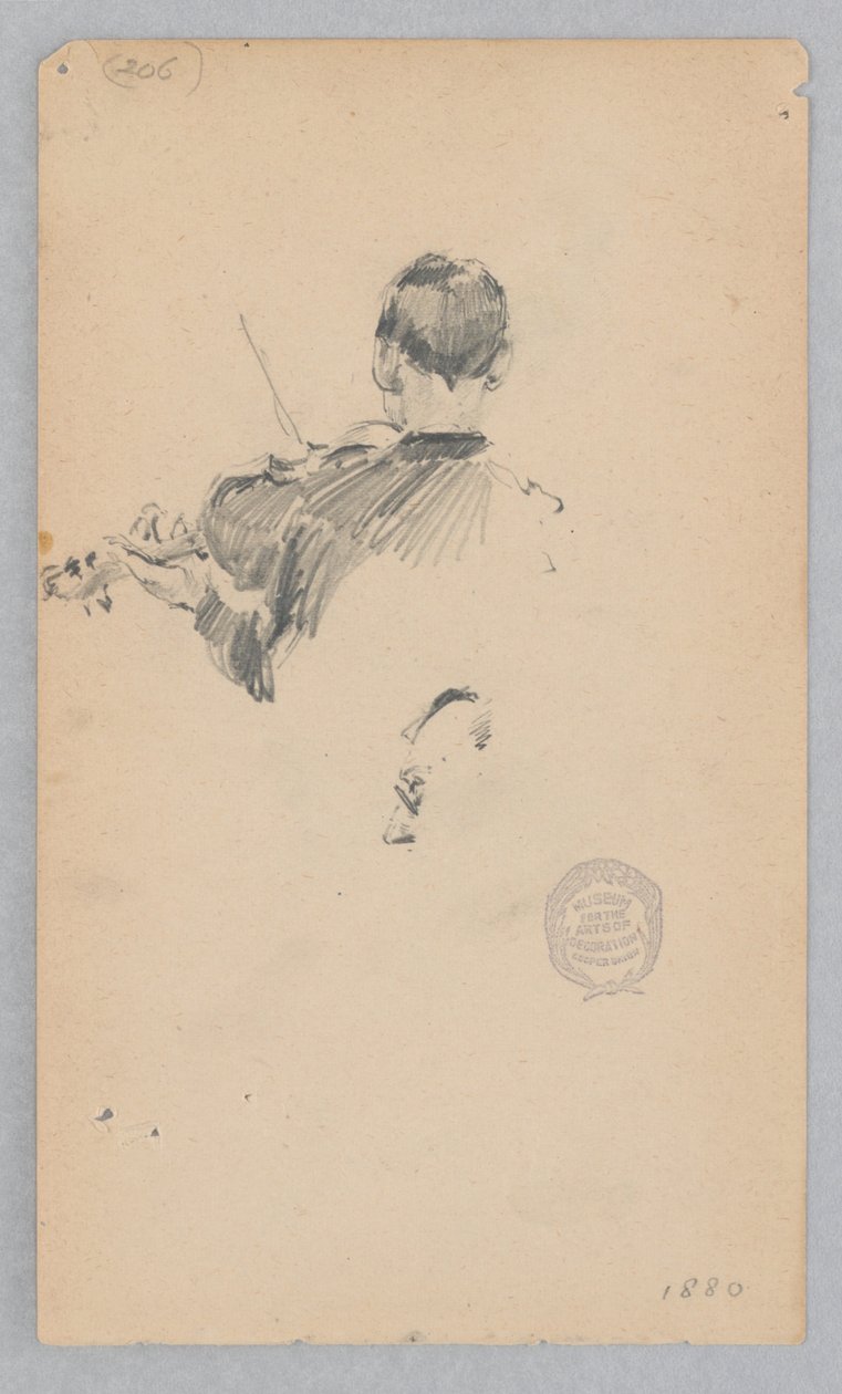 Músico tocando el violín de Robert Frederick Blum