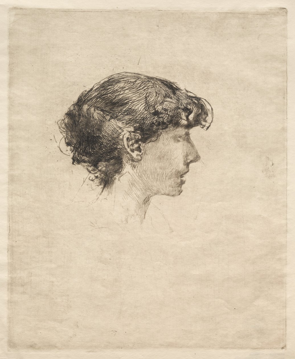 Perfil de una chica, 1800s de Robert Frederick Blum