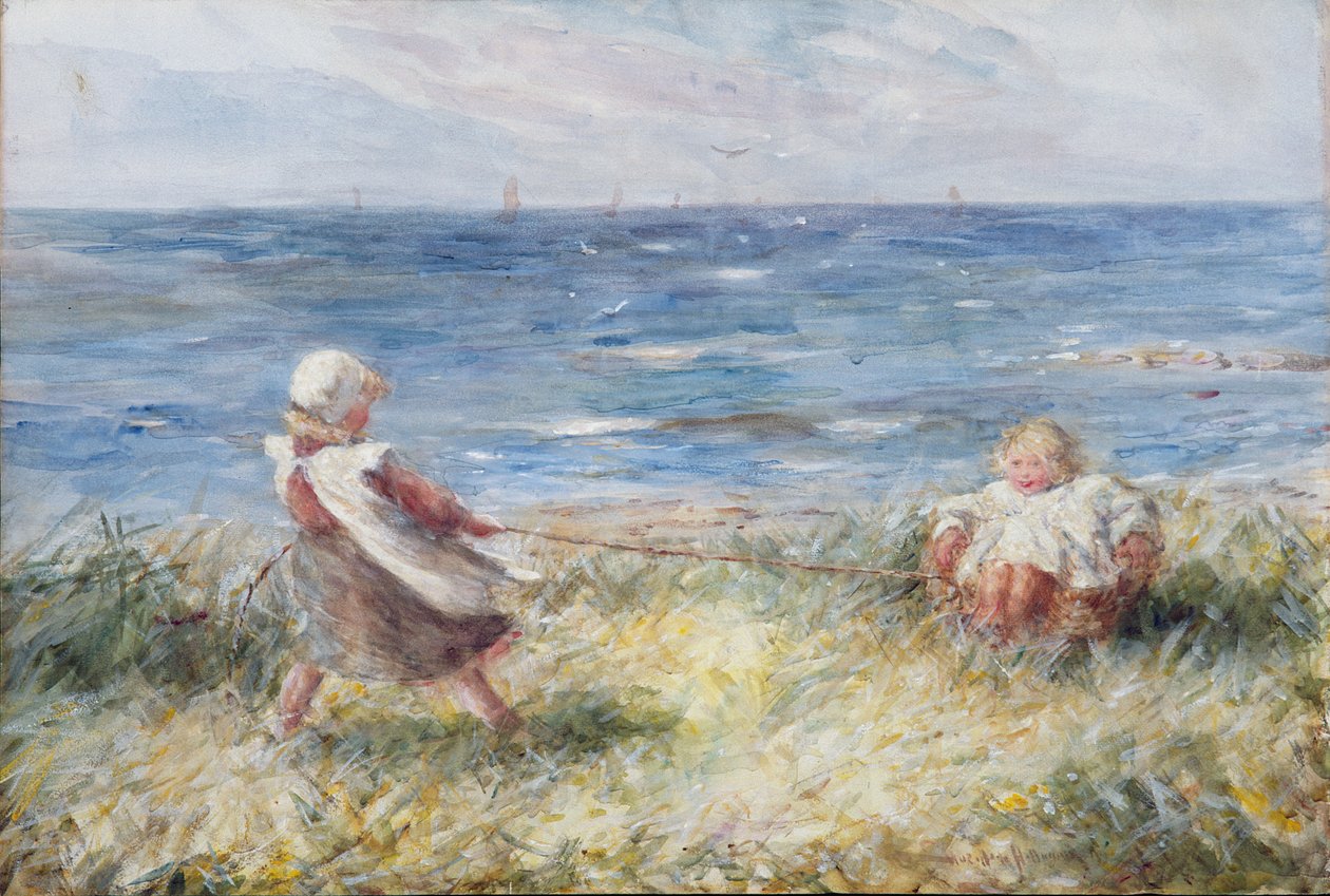 Jugando junto a la orilla de Robert Gemmell Hutchison
