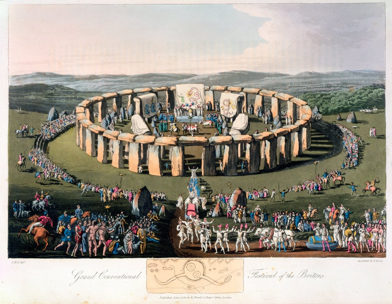 Gran festival convencional de los británicos, 1815 de Robert Havell