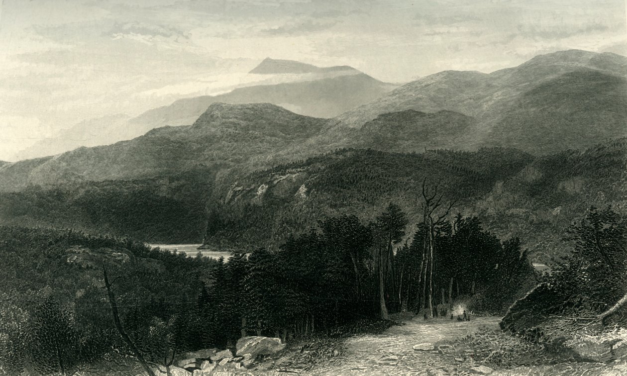 Las Montañas Humeantes, Carolina del Norte, 1872 de Robert Hinshelwood