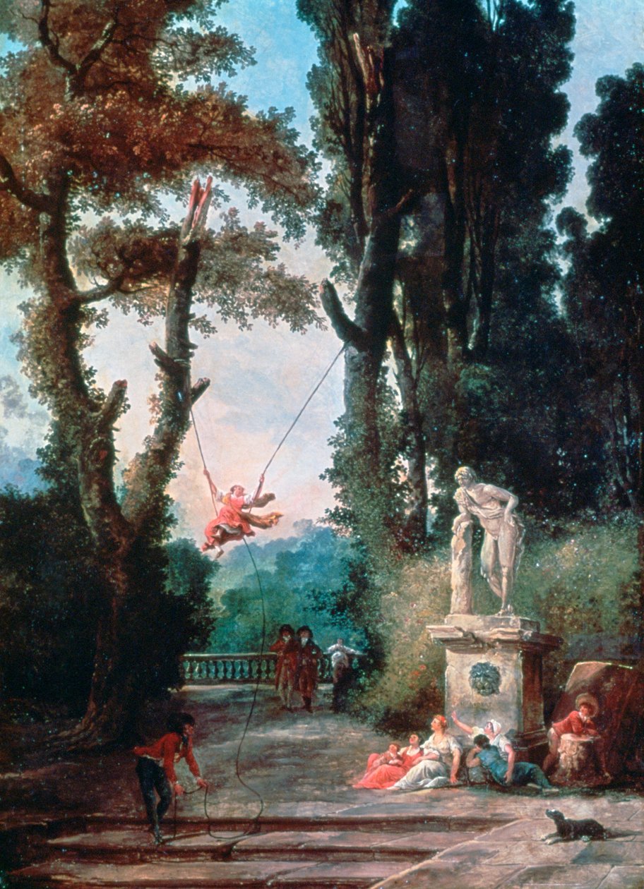 El columpio, c. 1777 de Robert Hubert