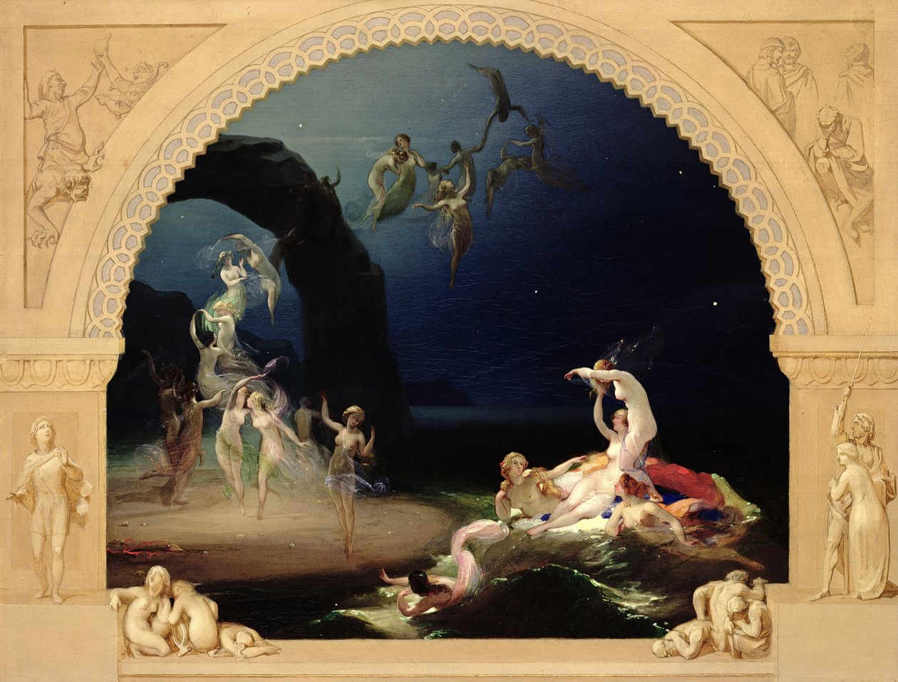 Ven a estas arenas amarillas (panel) de Robert Huskisson