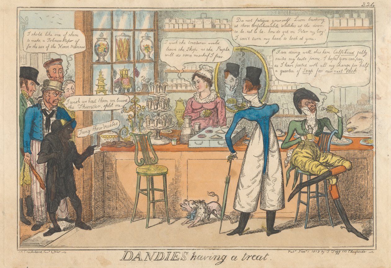 Los dandis se divierten de Robert Isaac Cruikshank