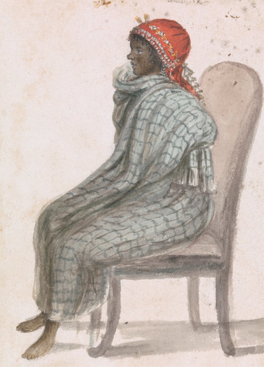 Mujer africana sentada en una silla de Robert Mabon