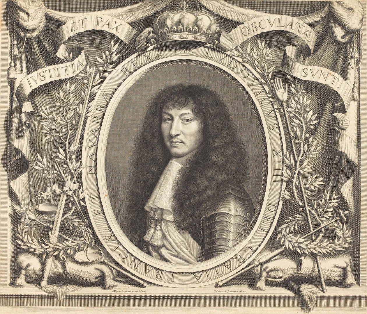 Luis XIV de Robert Nanteuil after Nicolas Mignard
