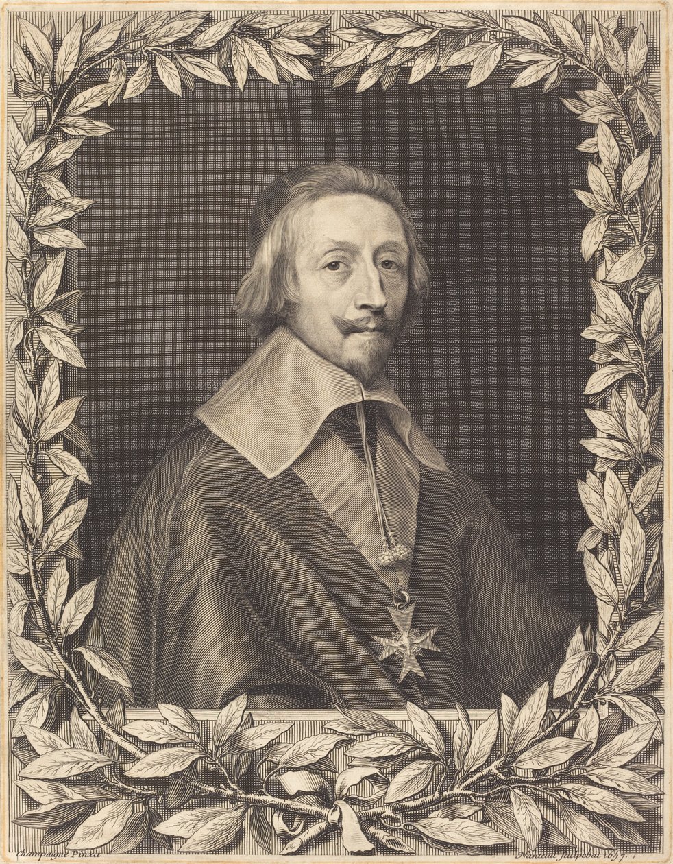 Cardenal Richelieu de Robert Nanteuil after Philippe de Champaigne