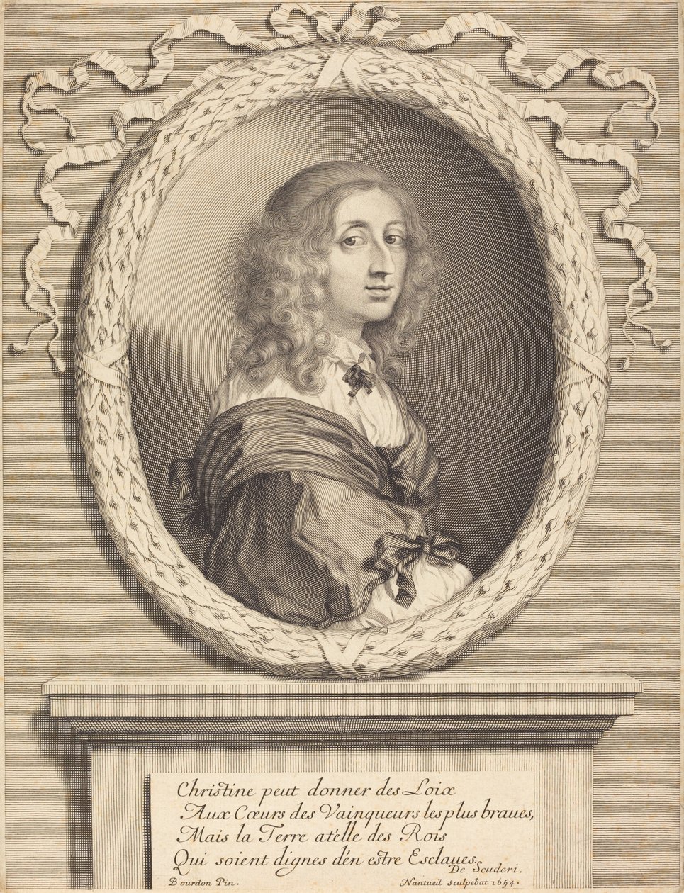 Cristina, Reina de Suecia de Robert Nanteuil after Sébastien Bourdon
