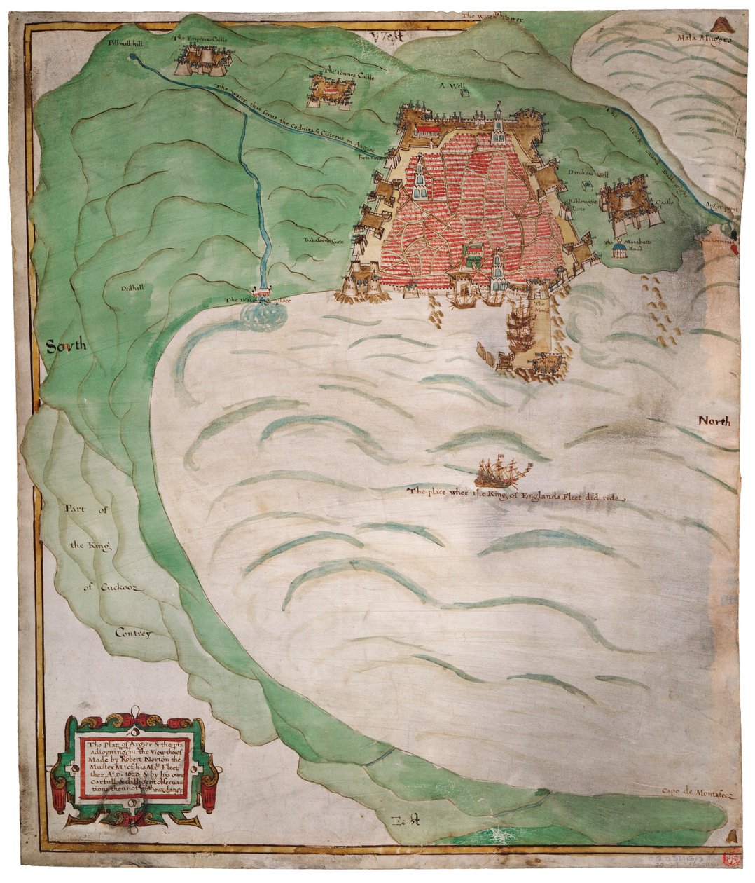 Carta de la bahía de Argel de Robert Norton