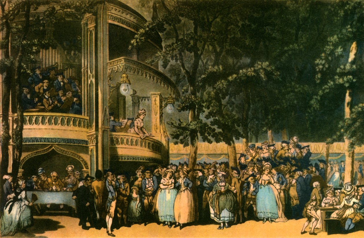 Jardines de Vauxhall, Lambeth, c1785 de Robert Pollard