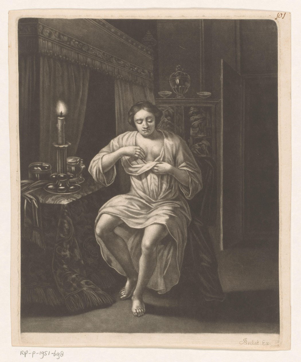 mujer acicalada de Robert Robinson (attributed to)