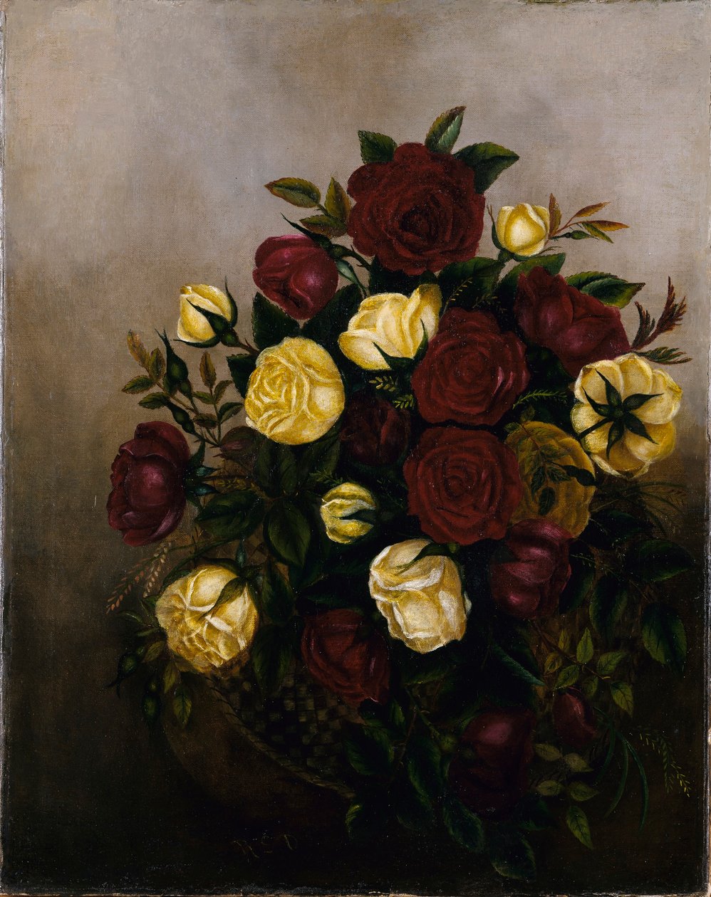 Bodegón de rosas de Robert S. Duncanson