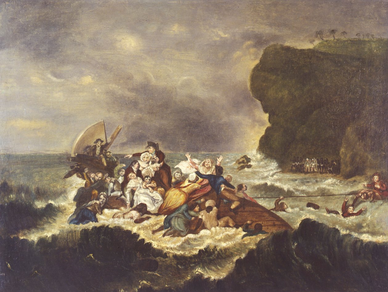El naufragio del "Grosvenor", 1783 de Robert Smirke