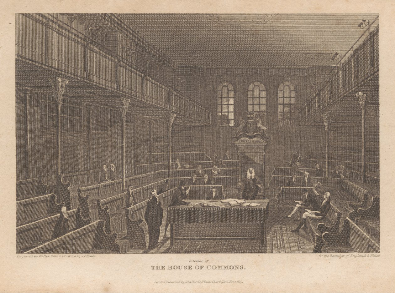 Interior de la Cámara de los Comunes de Robert Wallis