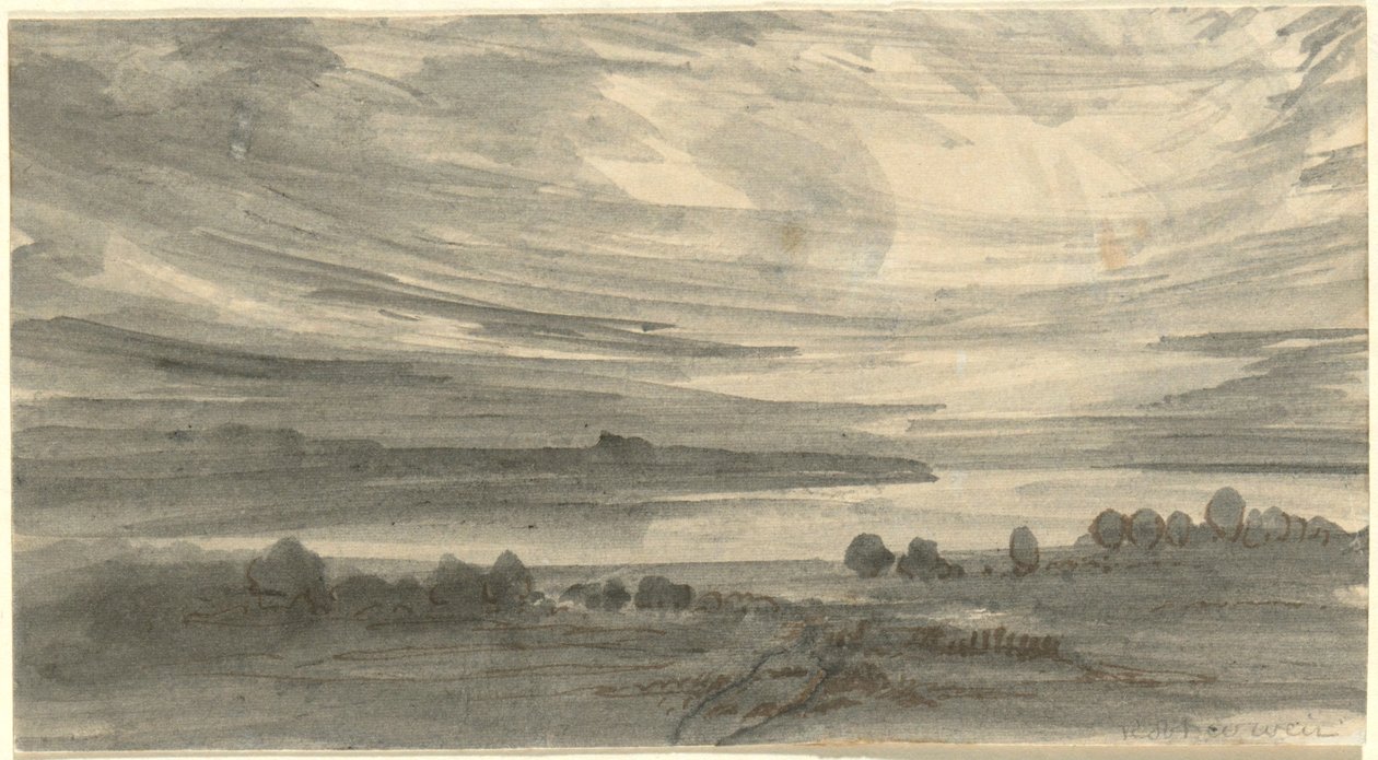 paisaje con lago de Robert Walter Weir