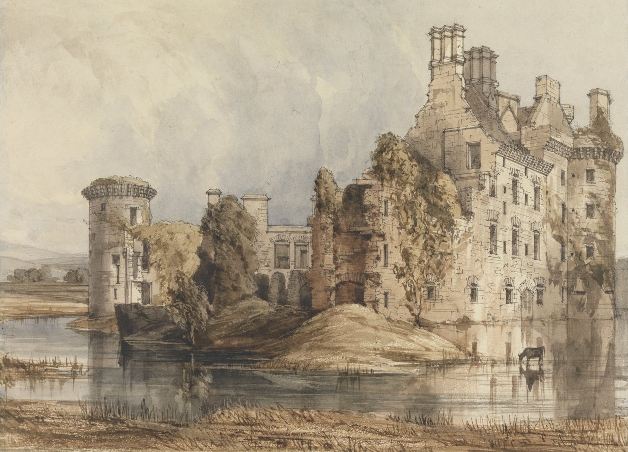 Castillo de Caerlaverock (Vista general) de Robert William Billings