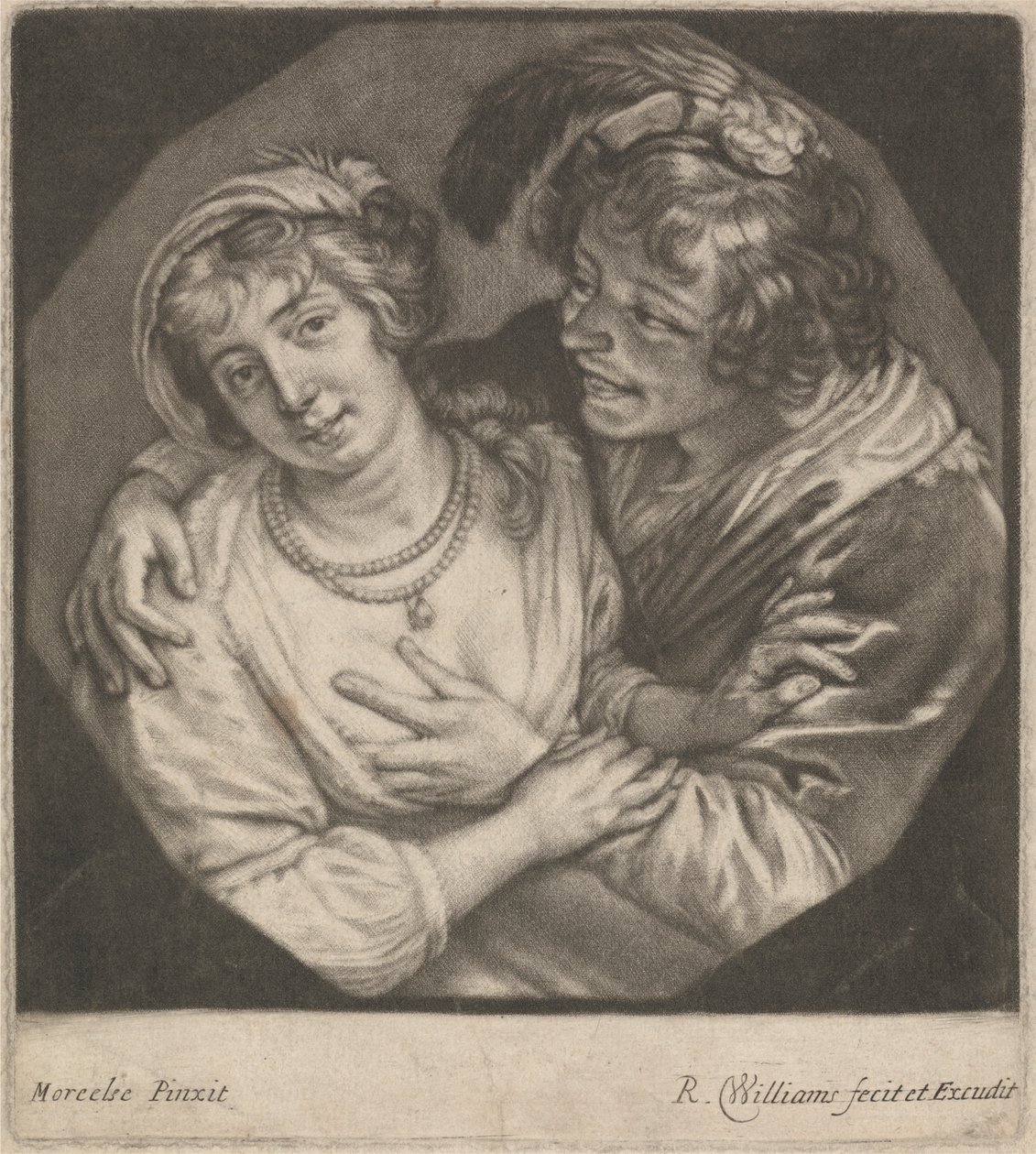 Joven abrazando a mujer de Robert Williams