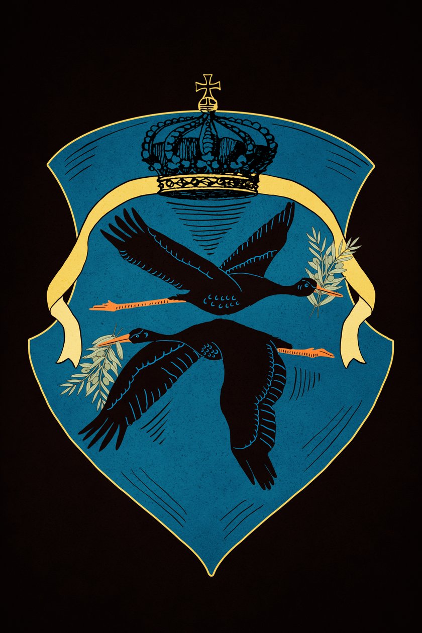 Crown And Crane, 2022 (digital) de Roberta Murray