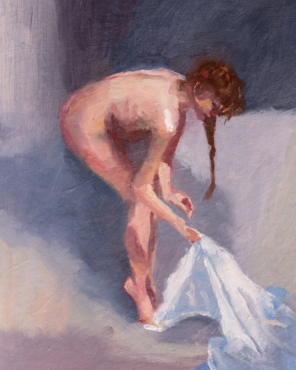 Fresh Laundry, 2023 (óleo sobre papel) de Roberta Murray
