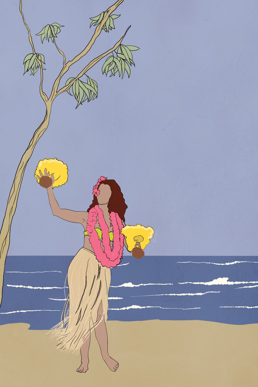 Hula Girl, 2022 (digital) de Roberta Murray