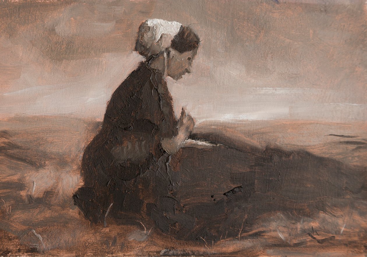 Mending The Nets, 2023 (óleo sobre papel) de Roberta Murray