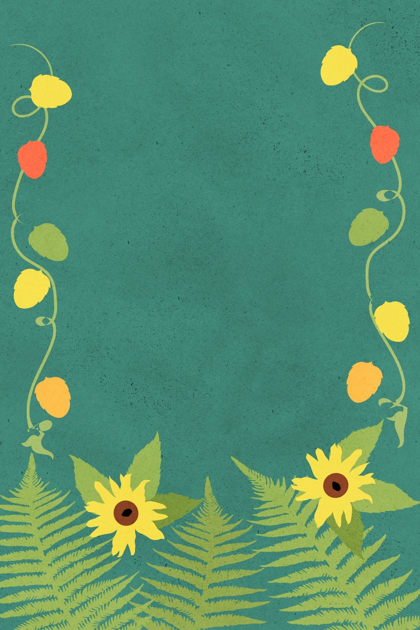 Helechos de girasol, 2022 (digital) de Roberta Murray