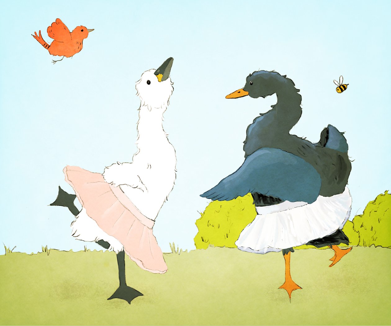 El lago de los cisnes, 2020 (digital) de Roberta Murray