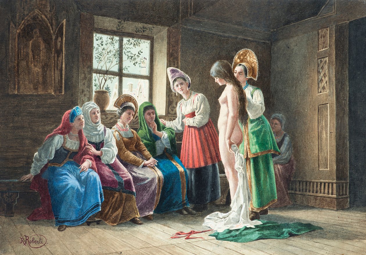 Eligiendo una novia, principios del siglo XIX de Roberto Roberti