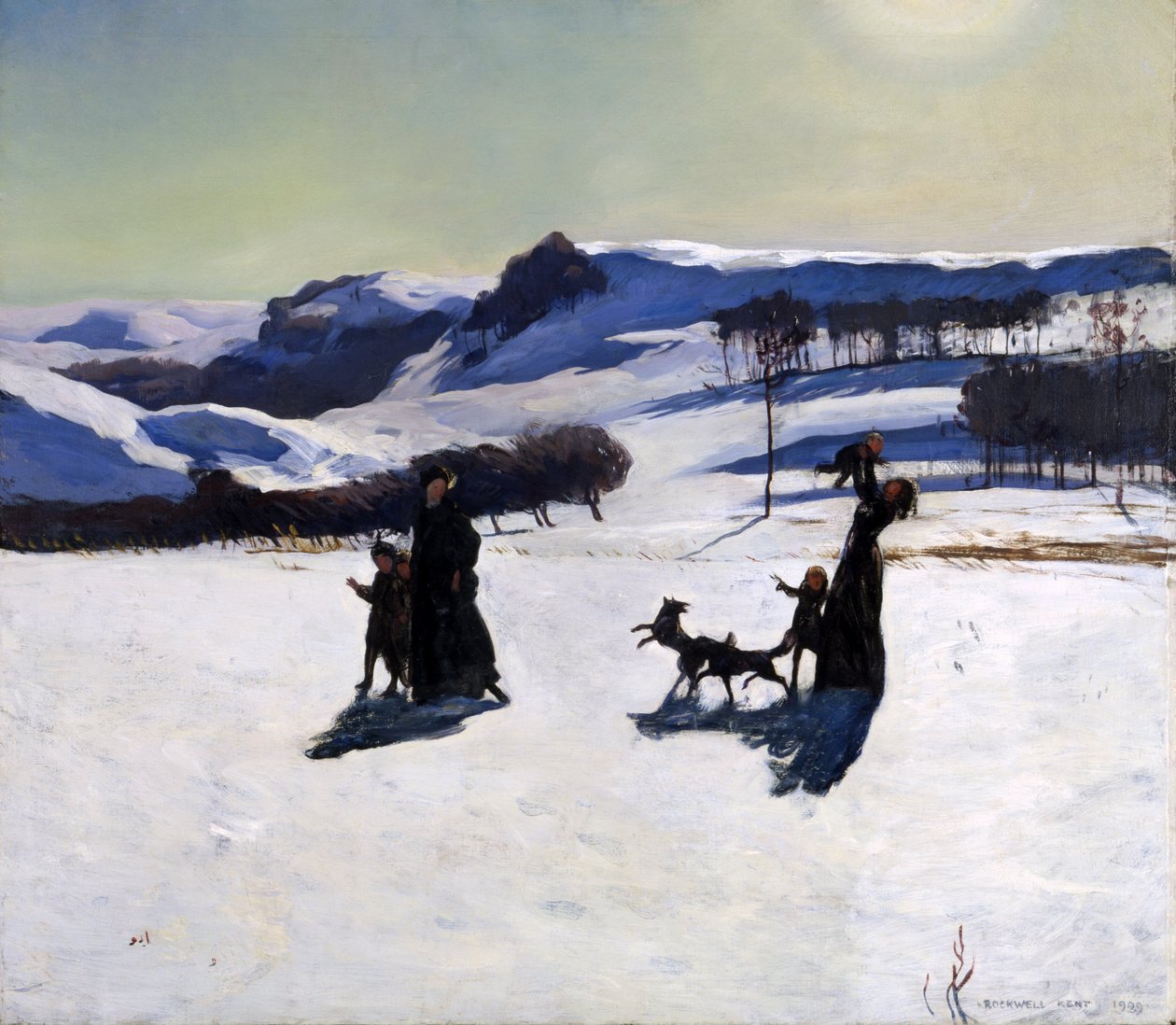 Campos de nieve (Invierno en los Berkshires) de Rockwell Kent