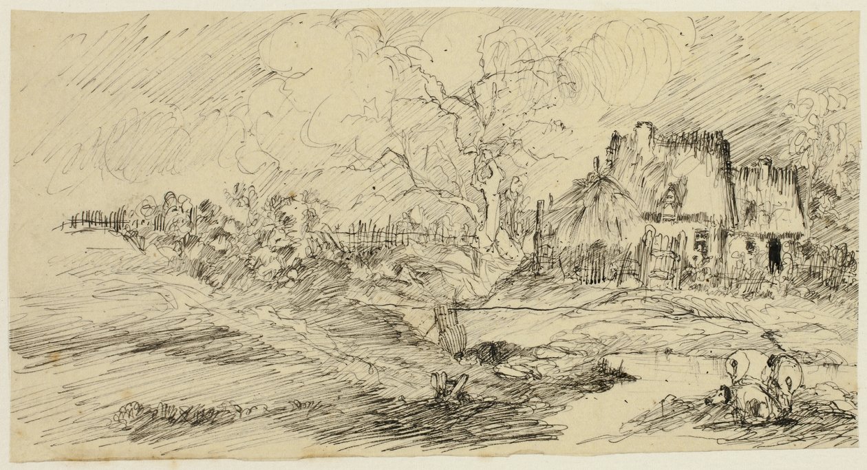 Paisaje rural de Rodolphe Bresdin