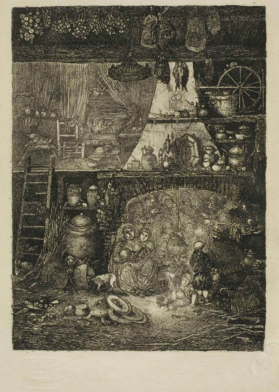 Interior, Casa Campesina en Haute-Garonne de Rodolphe Bresdin