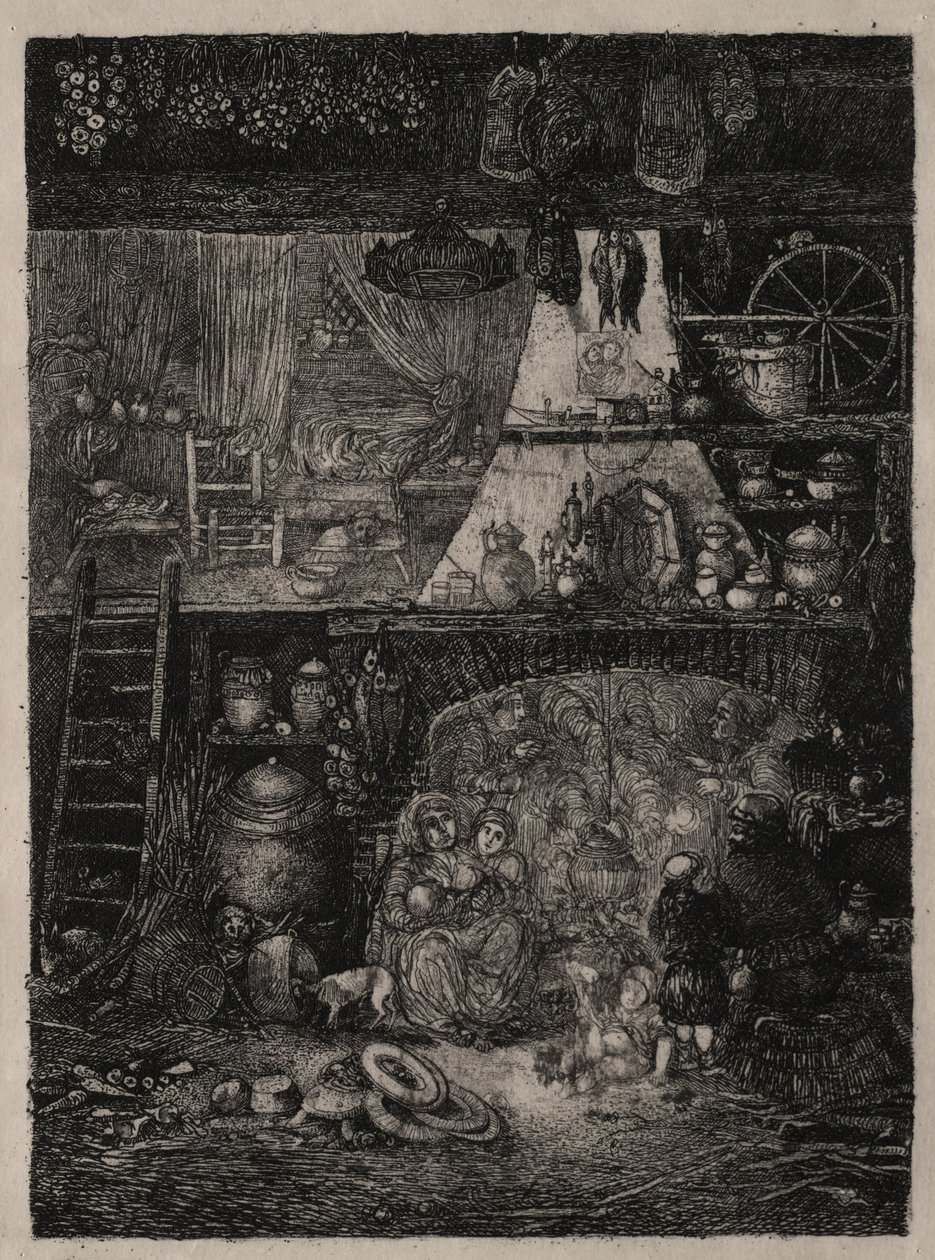 Interior campesino en la Haute-Garonne, 1858 de Rodolphe Bresdin