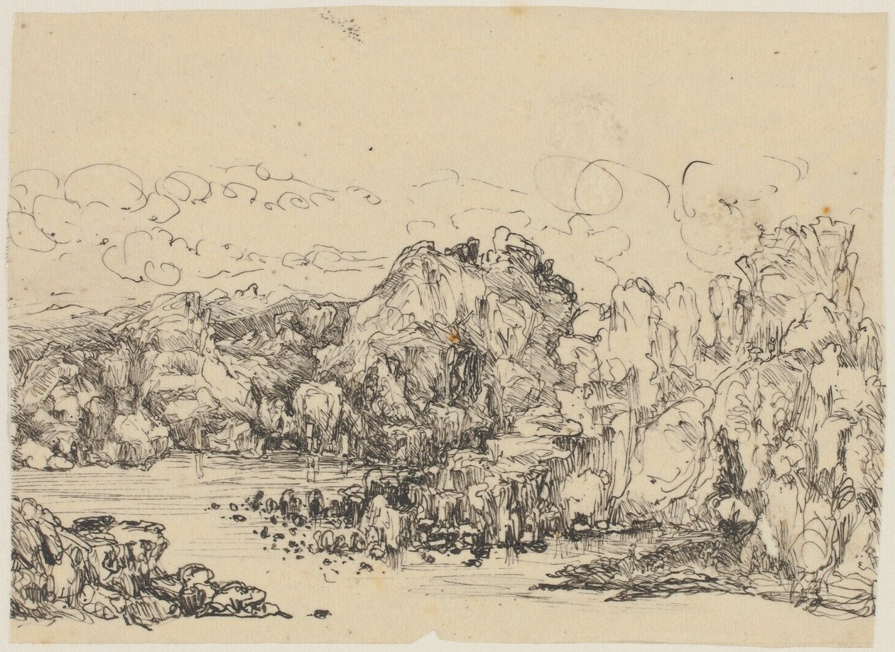 Rocas junto al mar de Rodolphe Bresdin