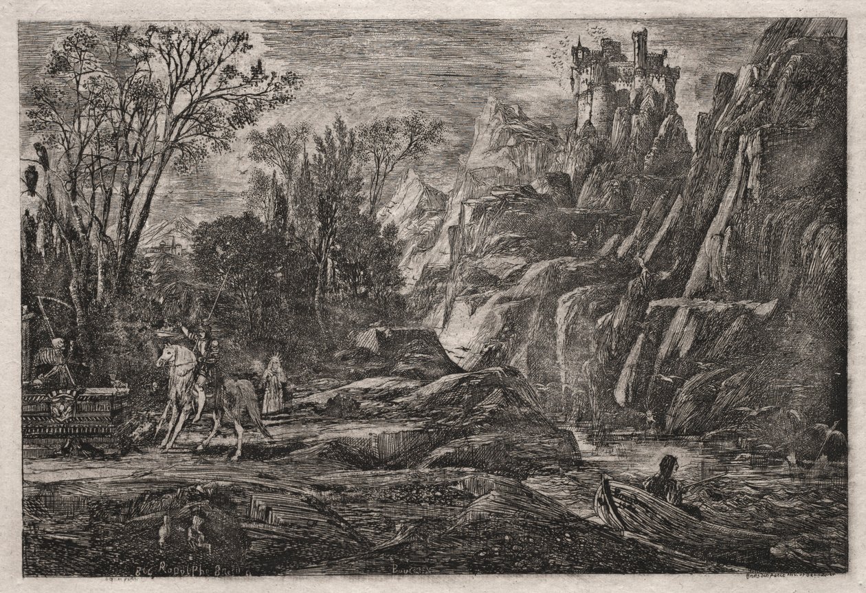 El Caballero y la Muerte, 1866 de Rodolphe Bresdin