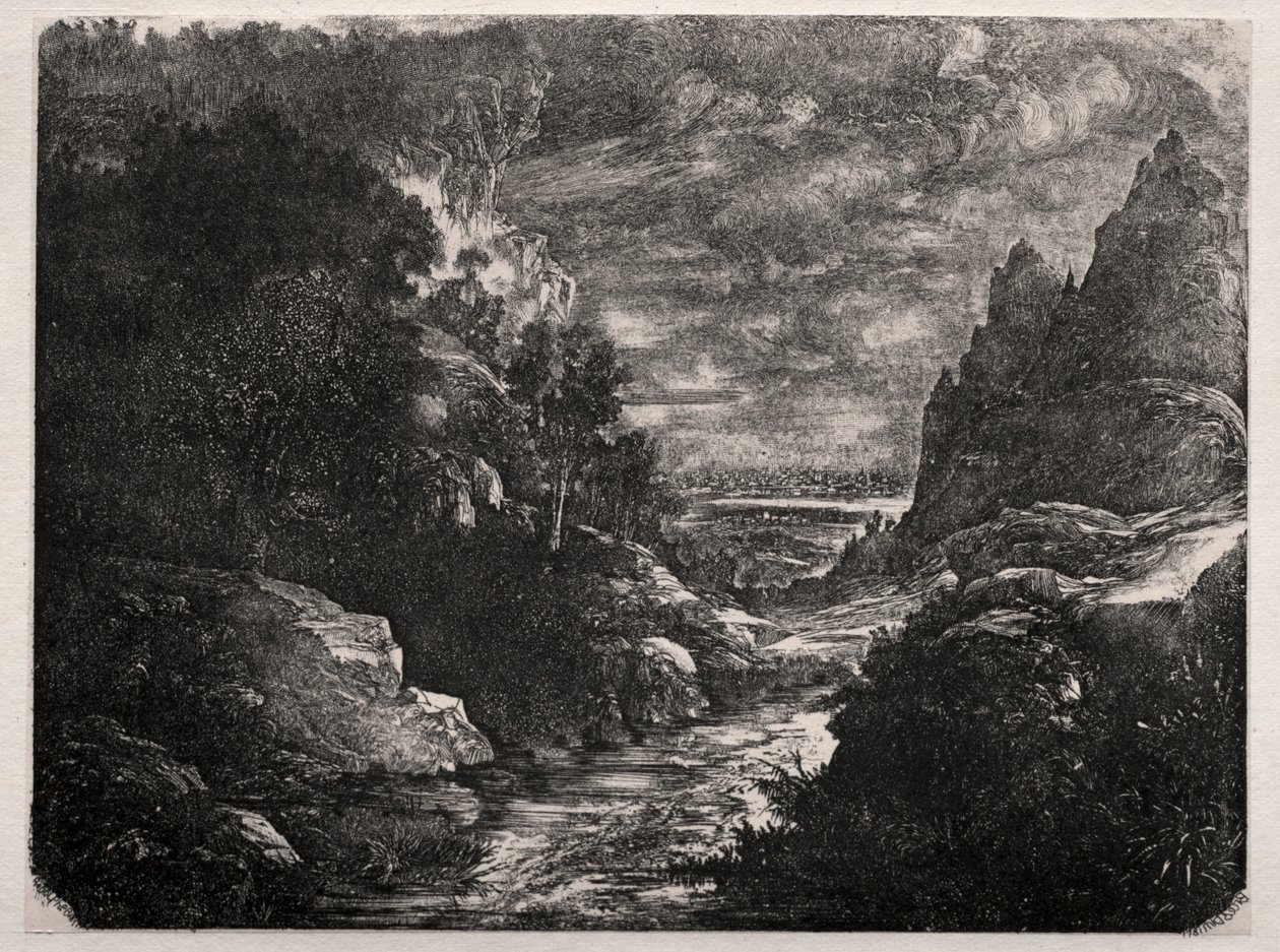 El arroyo de la montaña, 1871 de Rodolphe Bresdin