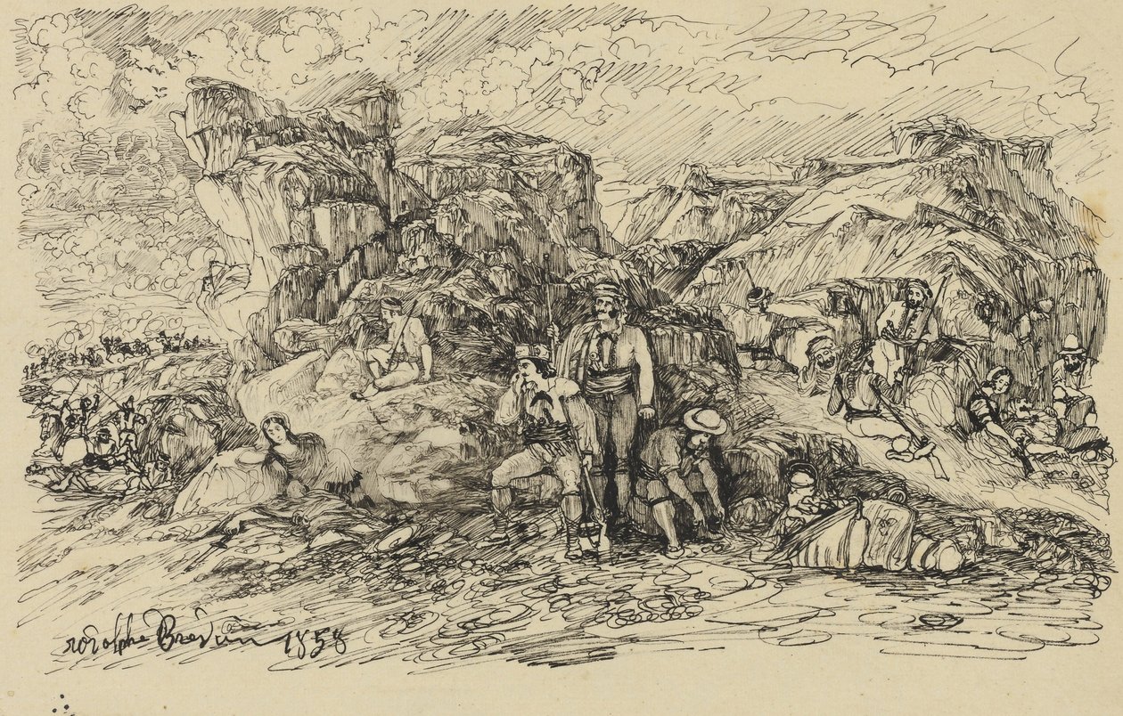 Los Contrabandistas, 1858 de Rodolphe Bresdin