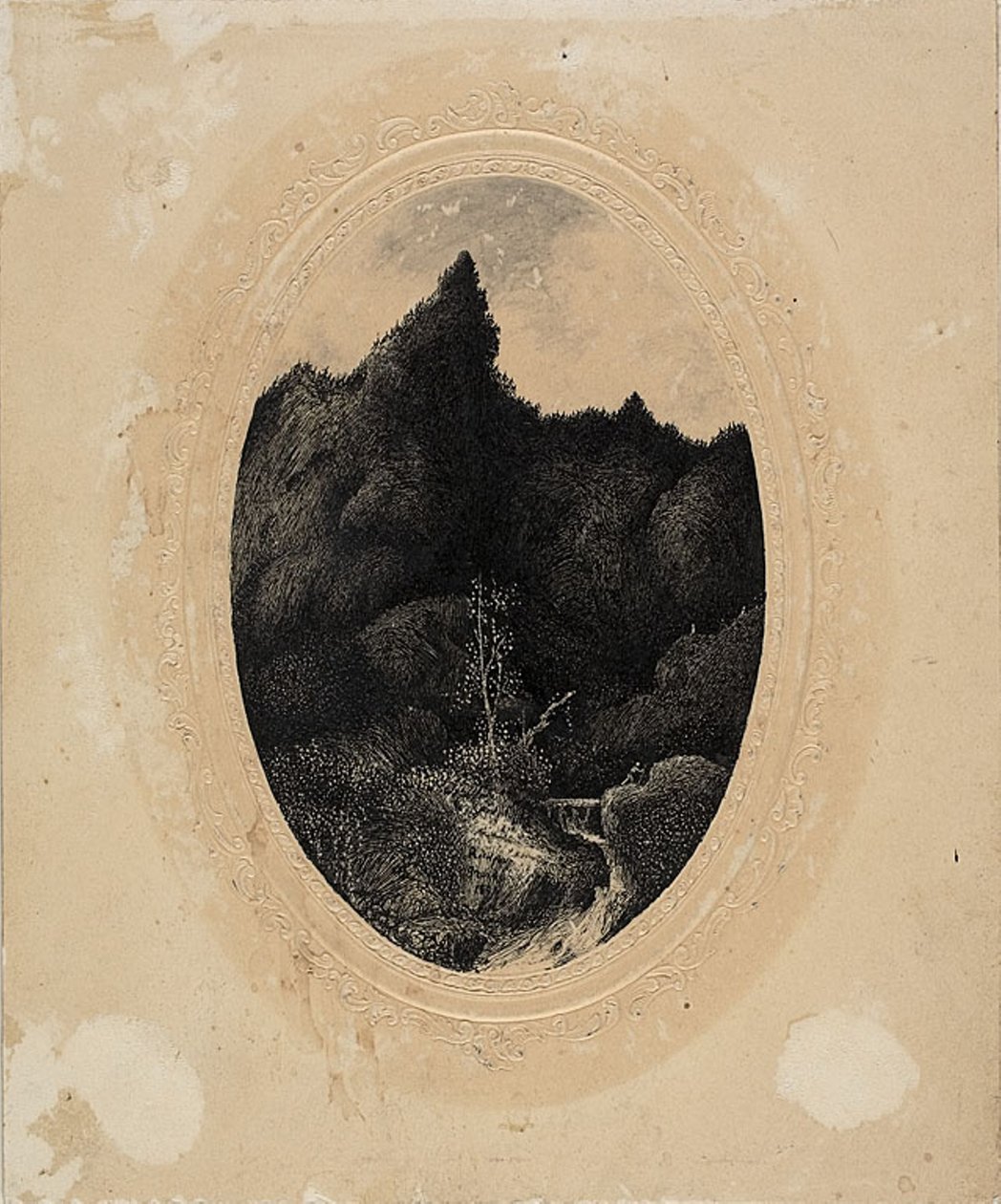 El viajero en las montañas de Rodolphe Bresdin