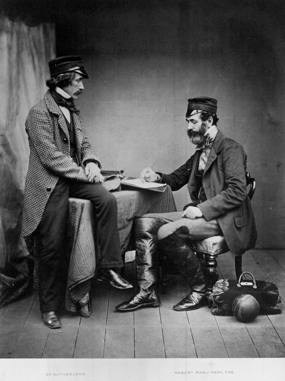 Dr. Sutherland y Robert Rawlinson, 1855 de Roger Fenton