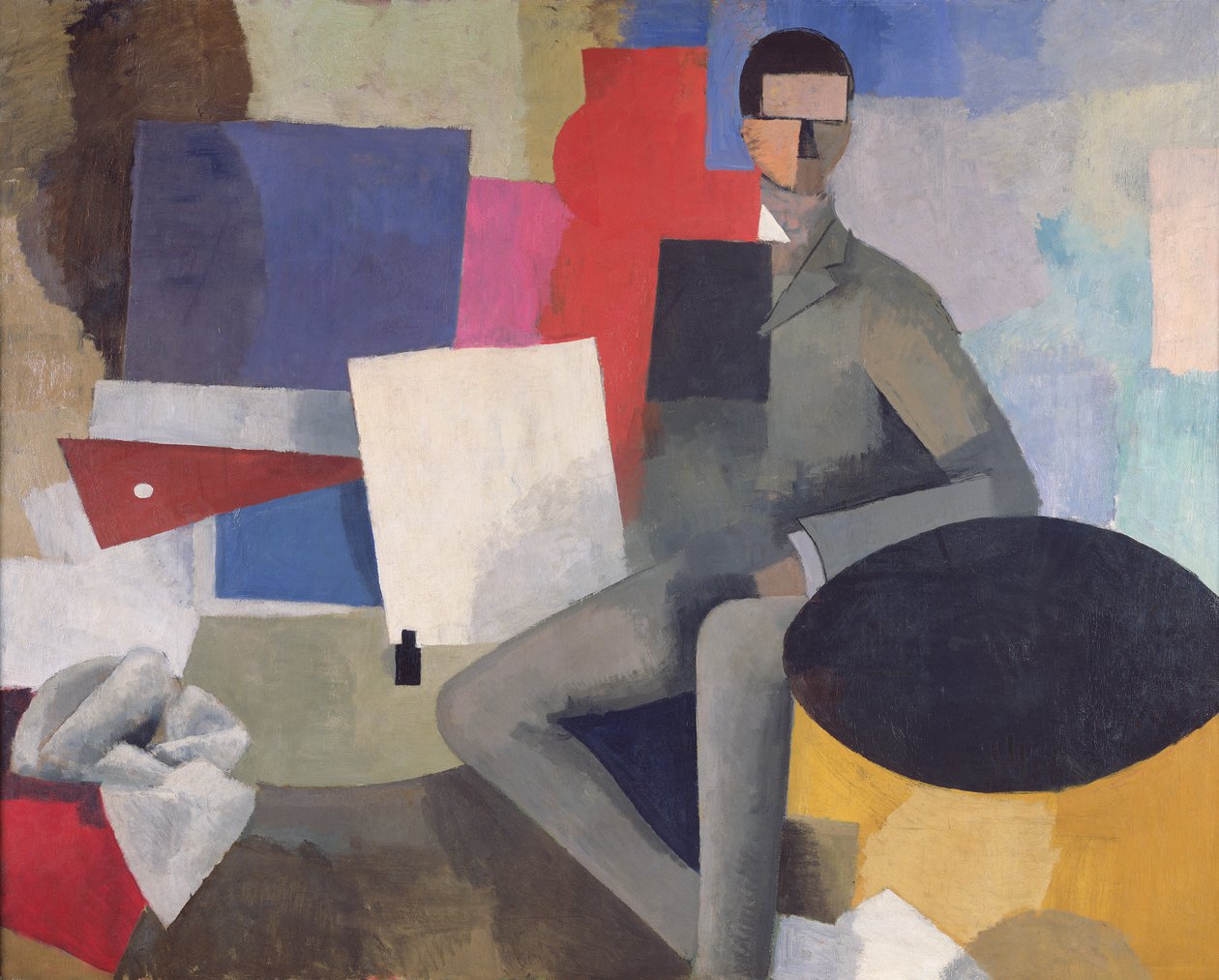 El hombre sentado, o El arquitecto de Roger de La Fresnaye