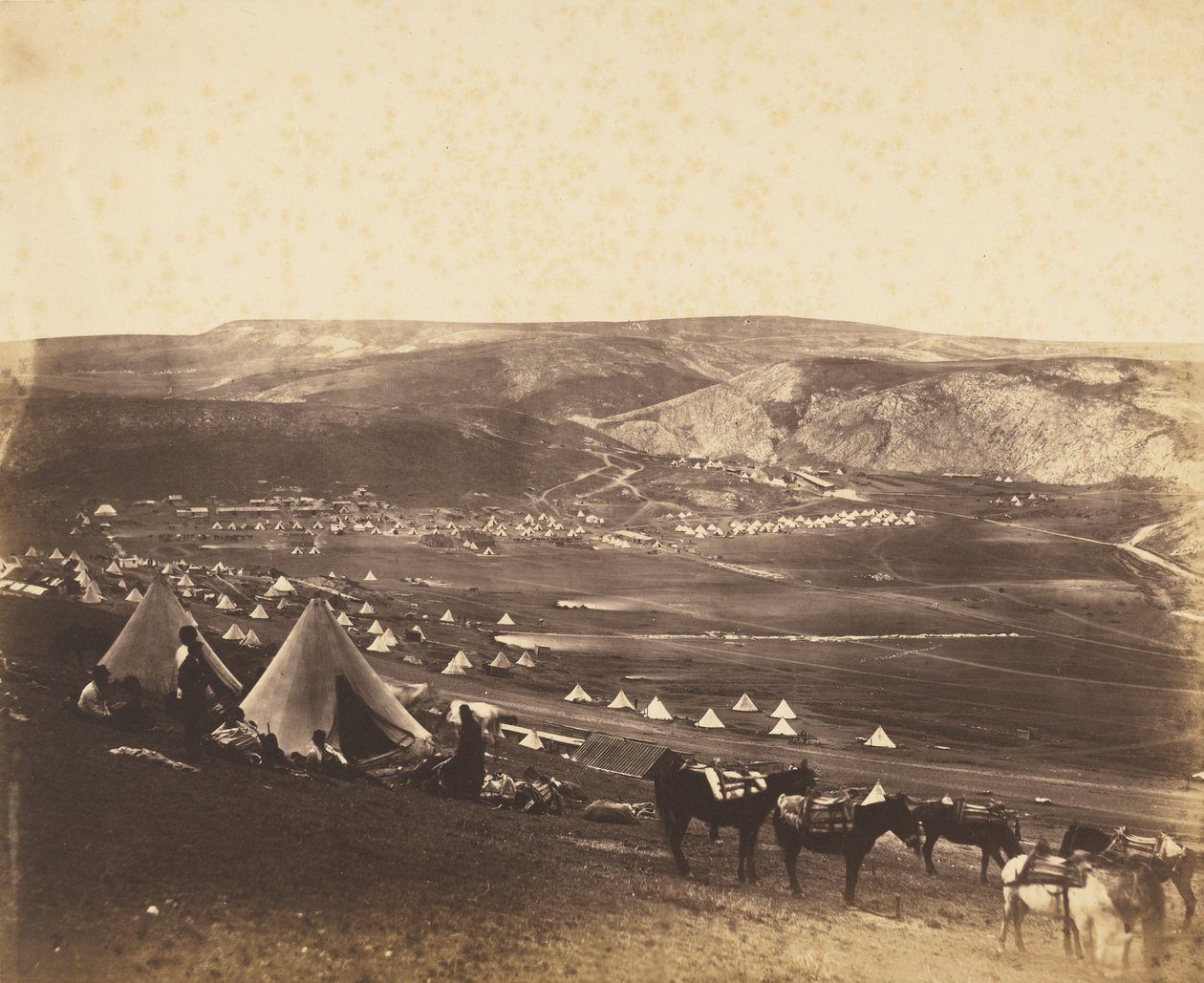 Campamento de caballería, Balaklava de Roger Fenton