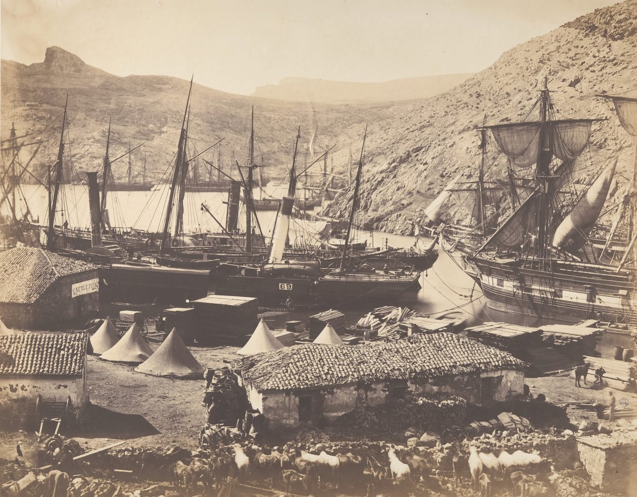 Bahía de los cosacos, Balaklava, 1855 de Roger Fenton