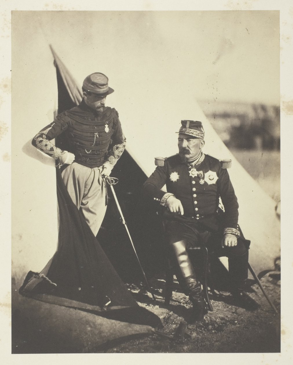 General Bosquet y Capitán Dampière de Roger Fenton