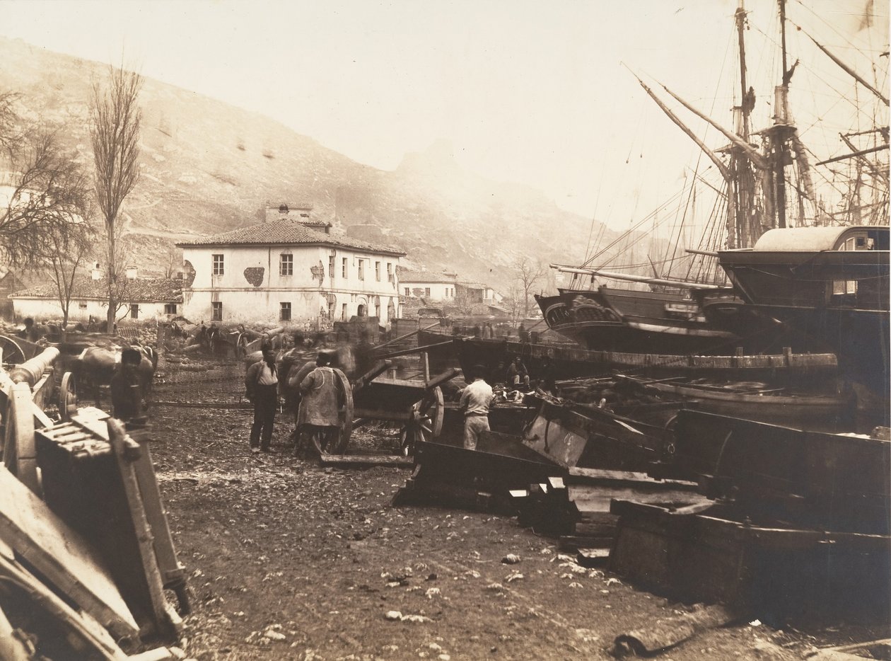 Lugar de desembarco, Muelle de Artillería, Balaklava de Roger Fenton
