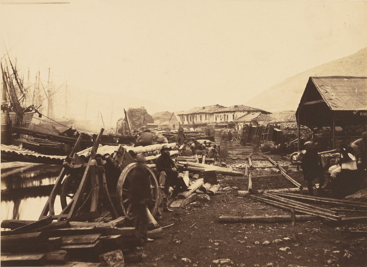 Almacenes ferroviarios Landing Place, Balaklava de Roger Fenton