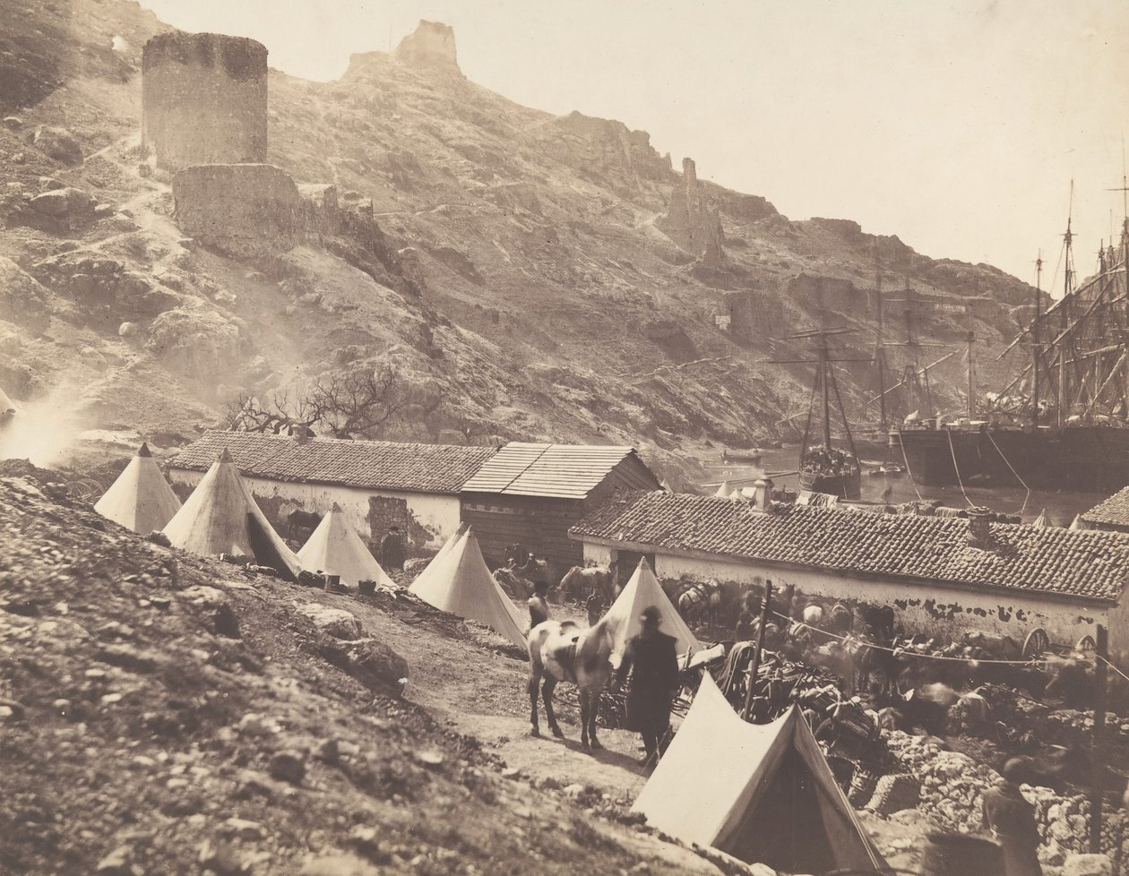 El Castillo Genovés, Balaklava, 1855 de Roger Fenton