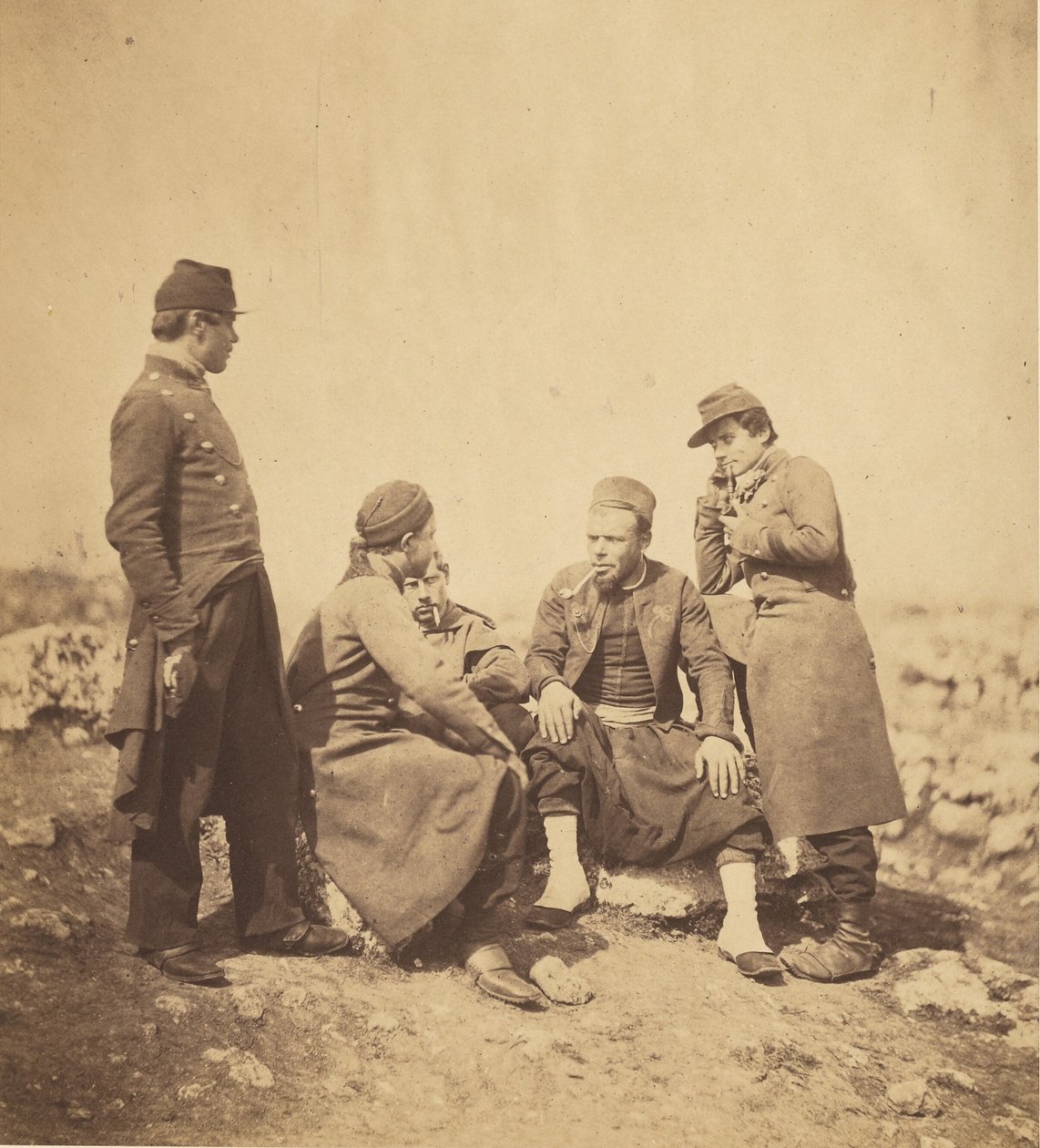 Zuavos y soldados de línea. de Roger Fenton